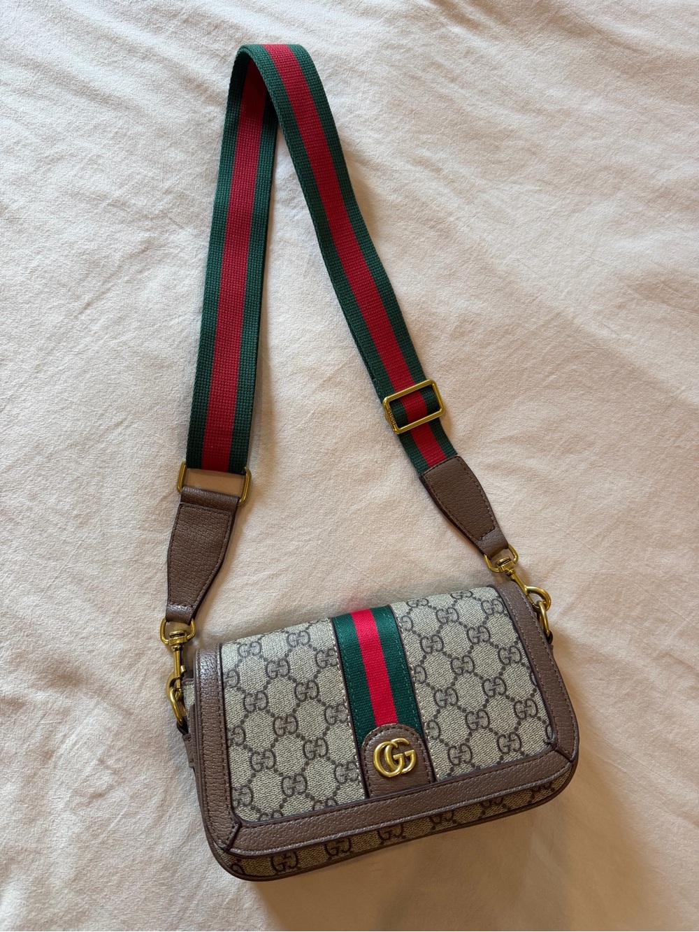 Gucci Imitation Shoulder Bag with Green/Red Stripe